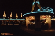 Base of Crossroads of the World at Night in December 1989