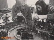 Imagineers Working on the Greenhouse Dome Model