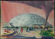 Space Mountain Original Concept Painting - Clem hall