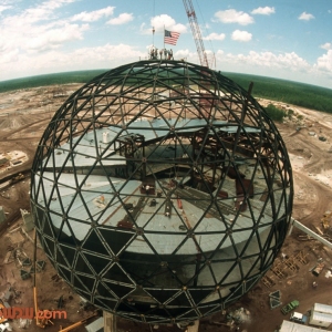 Spaceship Earth topping ceremony. 1980