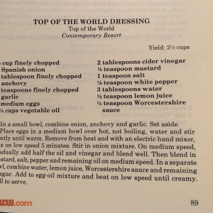 Top of the World Dressing Recipe