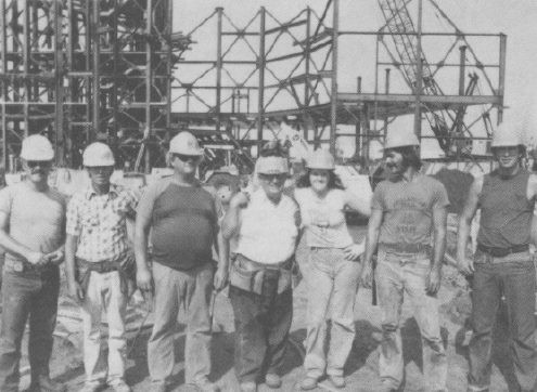 Part of the construction crew on Horizons