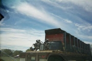 Horizons Ride Vehicles Being Trucked Away...