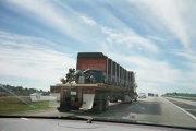 Horizons Ride Vehicles Being Trucked Away...