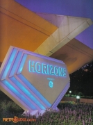 Horizons sign at night