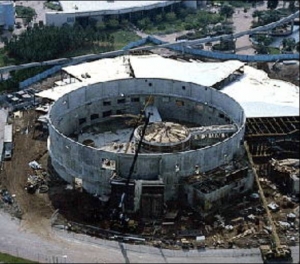 The Living Seas Construction Aerial