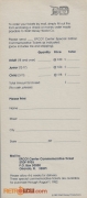 1981 EPCOT TIcket Order Form- Reverse