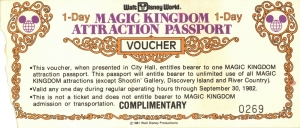 Magic Kingdom Attraction Voucher