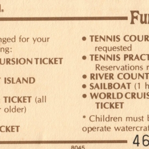1970s Fun 'N Sun Ticket