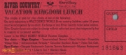 1987 River Country Lunch Coupon