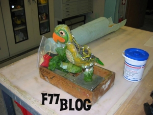 Tiki Room Bird Animatronic under repair