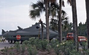 20,000 Leagues Under the Sea Submarine Being Transported