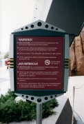 Guest Warning Sign for the New Alien Encounter Attraction in Tomorrowland - 1994