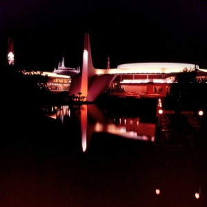 Tomorrowland Entrance at Night