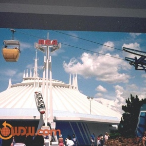 Tomorrowland Skyway Station and Space Mountain
