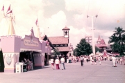 Wide shot of Fantasyland near Mr. Toad 1975