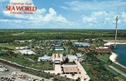 Aerial view of Sea World postcard