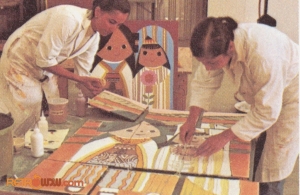 Working on the Contemporary Resort mural tiles