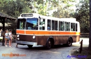 Walt Disney World area bus picking up at Fort Wilderness