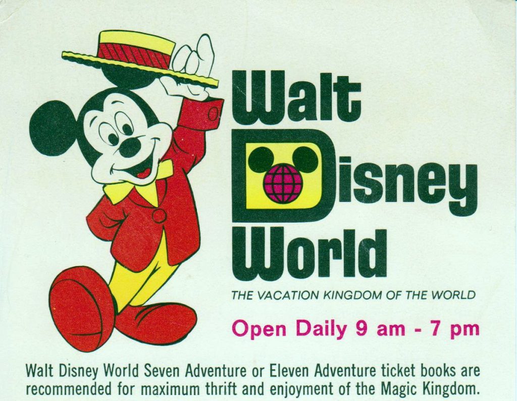 1972 WDW Info Card Title (Dapper Dan Mickey Mouse) - RetroWDW