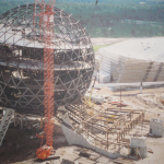 Spaceship Earth Construction along with Earth Station