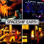 Spaceship Earth postcard showing scenes from the attraction